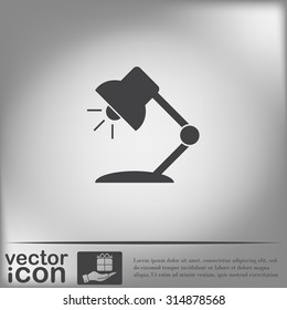 Table lamp. Symbol office or school.