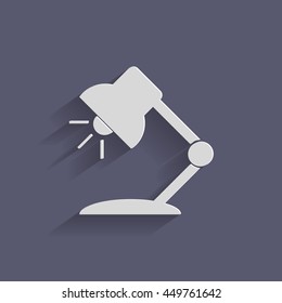 Table lamp. Symbol office or school.
