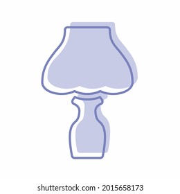 Table Lamp - Twins Style.project.art line icon.symbol and sign.Editable stroke