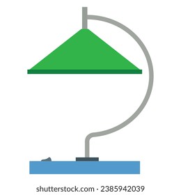 A table lamp in unique design in colors and vector.