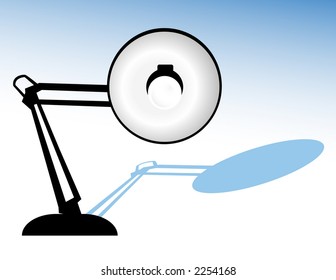 Table lamp vector