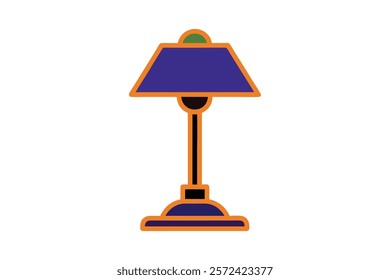 Table lamp vector art illustration