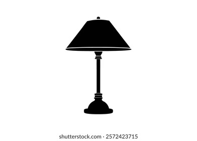 Table lamp vector art illustration