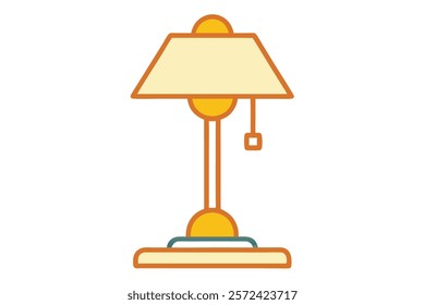 Table lamp vector art illustration