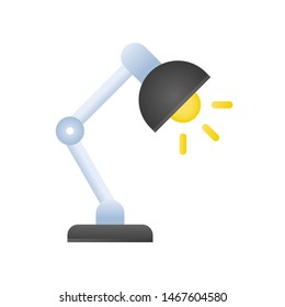 Table lamp vector, Back to school gradient style icon