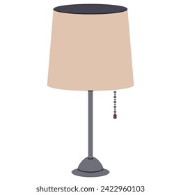 Table lamp vector cartoon illustration isolated on a white background.