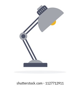 Table lamp vector flat material design isolated on white