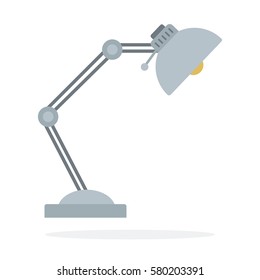 Table lamp vector flat material design isolated on white