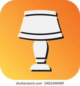 Table Lamp  Vector Glyph Gradient Background Icon For Personal And Commercial Use.
