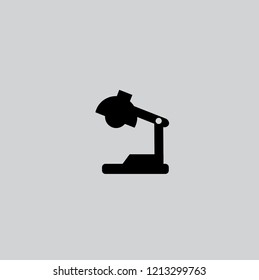 Table lamp vector icon. 