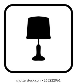 Table lamp vector, icon