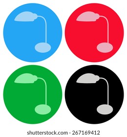Table lamp vector, icon