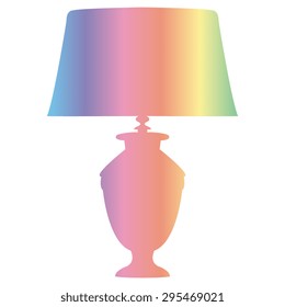 Table lamp vector, icon