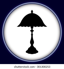 Table lamp vector, icon