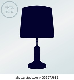 Table lamp vector, icon