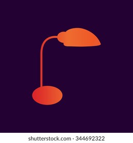 Table lamp vector, icon