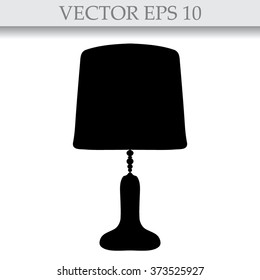 Table lamp vector, icon