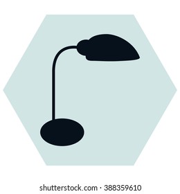 Table lamp vector, icon
