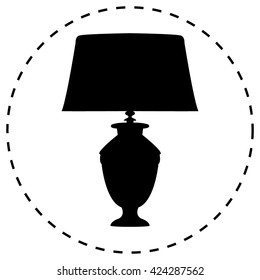 Table lamp vector, icon