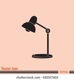 Table lamp. Vector icon.