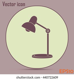 Table lamp. Vector icon.