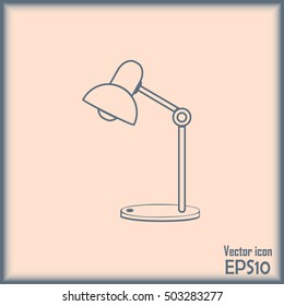 Table lamp. Vector icon.