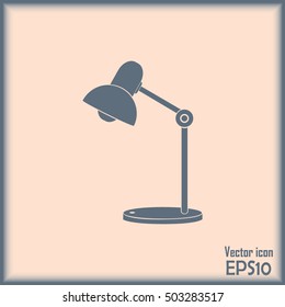 Table lamp. Vector icon.