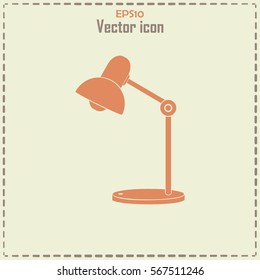 Table lamp. Vector icon.