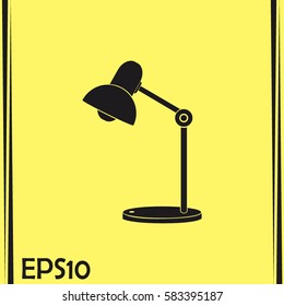 Table lamp. Vector icon.