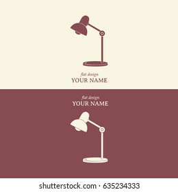 Table lamp. Vector icon.