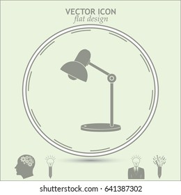 Table lamp. Vector icon.