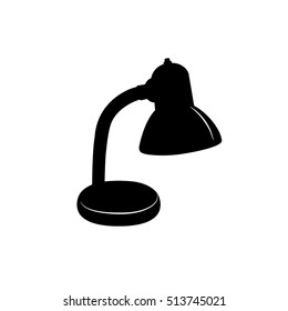 table lamp. vector icon. black and white object