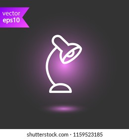 Table lamp vector icon. Desk lamp icon. 
EPS 10 flat symbol