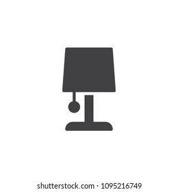 Table lamp vector icon. filled flat sign for mobile concept and web design. Night light simple solid icon. Symbol, logo illustration. Pixel perfect vector graphics