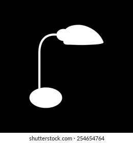 Table lamp vector, icon  on a black background