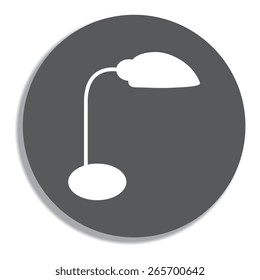 Table lamp vector, icon on a grey background