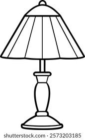 Table lamp vector icon. table lamp silhoutte vector image. table lamp vector