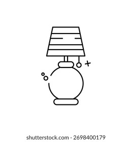 Icono de Vector de lámpara de mesa ilustración de stock