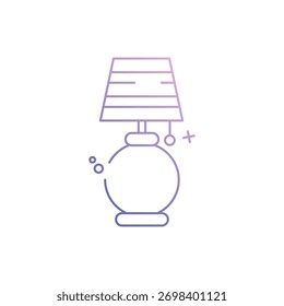 Icono de Vector de lámpara de mesa ilustración de stock