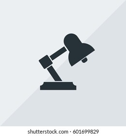 Table Lamp Vector Icon, The symbol of small lamp for table. Simple, modern flat vector illustration for mobile app, website or desktop app  
