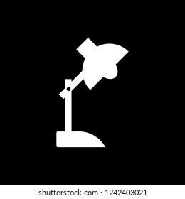 Table lamp vector icon - white