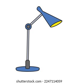 Icono vectorial de lámpara de mesa.Icono vector de color aislado en lámpara de mesa de fondo blanco.