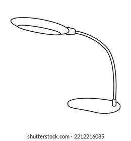 Table lamp vector icon.Outline vector icon isolated on white background table lamp.