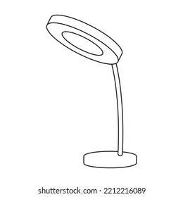 Table lamp vector icon.Outline vector icon isolated on white background table lamp.
