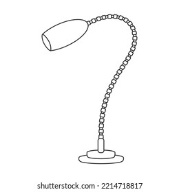 Table lamp vector icon.Outline vector icon isolated on white background table lamp.