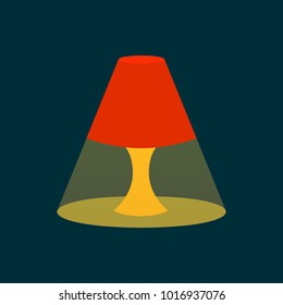 Table lamp. Vector illustration.