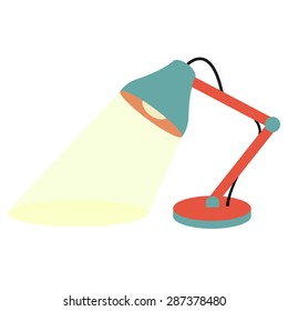 Table lamp. Vector illustration.