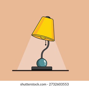 table lamp vector illustration with solid background