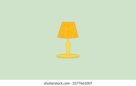 Table lamp vector illustration for use.