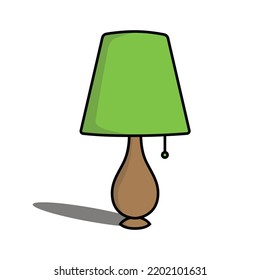 Table lamp vector image design template